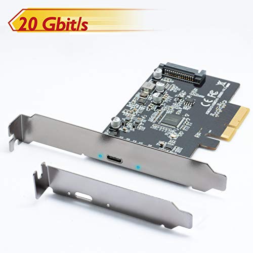 Tarjeta PCIe USB-C 3.2 Gen 2x2 ICY BOX IB-PCI1901-C32 de 20 Gbps para PC 2