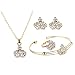 Crown Damen-Set, eleganter Schmuck, Halskette, Statement-Ohrringe, Vintage Halsketten und Anhänger Ketten Übertrieben (Gold, One Size)