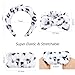 VELSCRUN 4 Pcs Spa Headband, Face Wash Headband, Skincare Headbands, Makeup Headband, Cow Leopard Puffy Sponge Hair Band Bow Tie Bubble Spa Headband Wristband Set Women Girls Hair Accessories Gifts