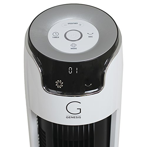 Genesis Powerful 43 Inch Oscillating Tower Fan With Max Air Quiet Technology And Remote #TOP1