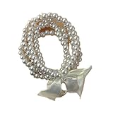 5 Pc Stretch Vintage Ivory Faux Pearl Bracelet, Wedding, Bridal Party, Bridal Jewelry, Pearl Wedding/Party Favor