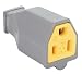 Pass & Seymour SA993GRYCC10 15-Amp 125-volt Straight Blade Connector Two Pole Three Wire, Gray