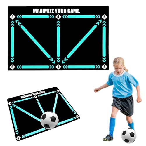 Alfombra de entrenamiento de fútbol Winnsell de 90x60cm para mejorar el control del balón en casa
