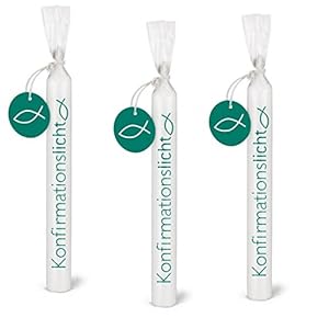 Colour-up Wünschelicht Kerze ‚Konfirmationslicht‘ Kerzenset 3er Set Bulla Design