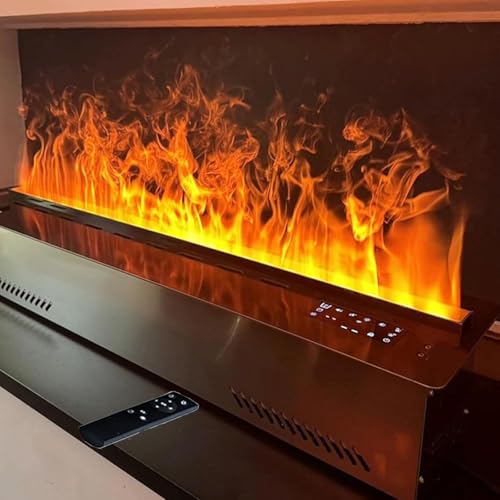 CKJJZY 3D Water Vapour Electric Fireplace, Multi-Color LED 3D Flame Fireplace, Atomizing Fireplace, Fireplace Humidifier Automatic Water Filling,