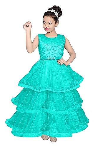 Image of Girl's Net Frill Ball Design Gown Dress