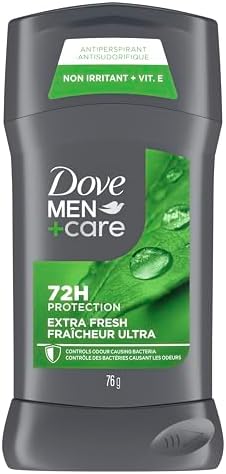 Dove Men+Care Antiperspirant Stick for 72h sweat & odour protection Extra Fresh with Triple Action moisturizer to help prevent skin irritation caused by dryness, 76g