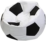 Sauermilch 13068000000 Sitzsack Fußball, schwarzweiß