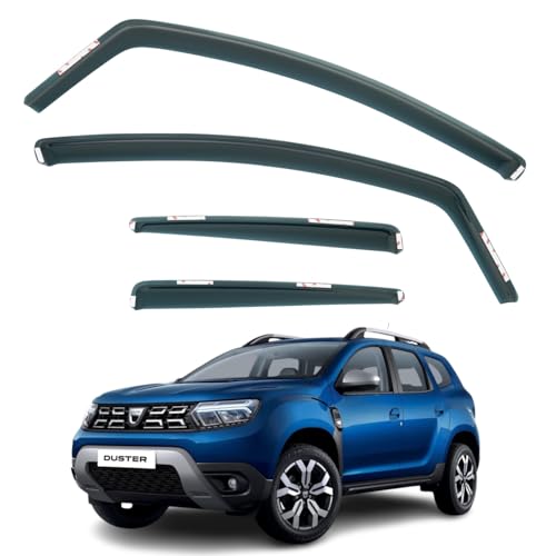 Set Of 4 Wind Deflectors Compatible with DACIA DUSTER MK2 2018 2019 2020 2021 2022 2023 Models.