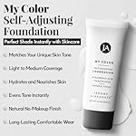 Jerome Alexander My Color Self-Adjusting Foundation, Hydrating & Lightweight Face Makeup, Skincare-Infused, with Kabuki Brush, Medium, 1 oz - Image 2