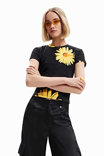 Desigual TS_Marga-Lacroix 2000 T-Shirt, Noir, M Femme