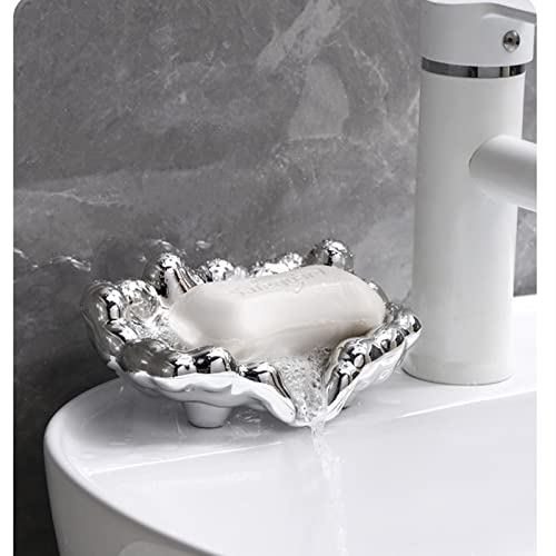Maoyong Bar Soap Holder For Shower-Plastic Soap Holder Self Draining With Kitchen Counter And Bathroom Sink,Dish Sponge Holder Travel Case 1 Piece(Silver) #TOP4
