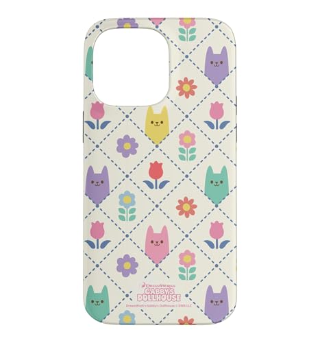 �M���r�[�̃h�[���n�E�X Floral Cat Tile All Over Print �X�}�z�P�[�X iPhone 14 Pro Max �p