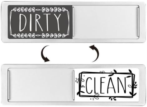 Dishwasher Magnet Clean Dirty Sign, Strong/Non Scratch Farmhouse Rustic Wood Design