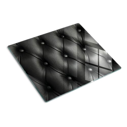 Protège-plan de travail rectangulaire avec impression texture cuir et bords polis