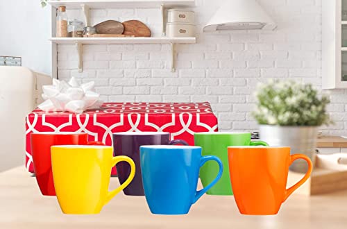 Bruntmor 16 Oz Plain Coffee Mug Set Of 6, Large 16 Ounce Ceramic Mugcup Set In Multiple Color, Best Coffee Mug For Your Christmas Or Birthday Gift #TOP4