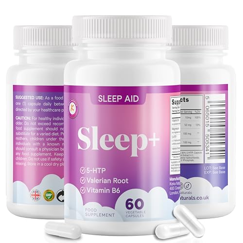 Sleep Support with 5-HTP, Valerian Root, Magnesium and Vitamin B6, Advanced High Strength Formula - 60 Veg Capsules