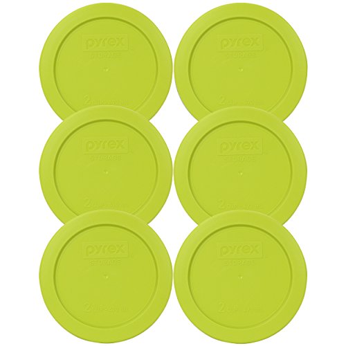 Pyrex Edamame 2 Cup Round Storage Cover #7200-PC for Glass Bowls 6-Pack