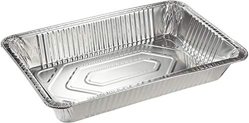 Nicole Fantini Full Size Deep Aluminum Pan With No Lids for Baking, Serving, Roasting, Broiling, Cooking - L. 20 3/4