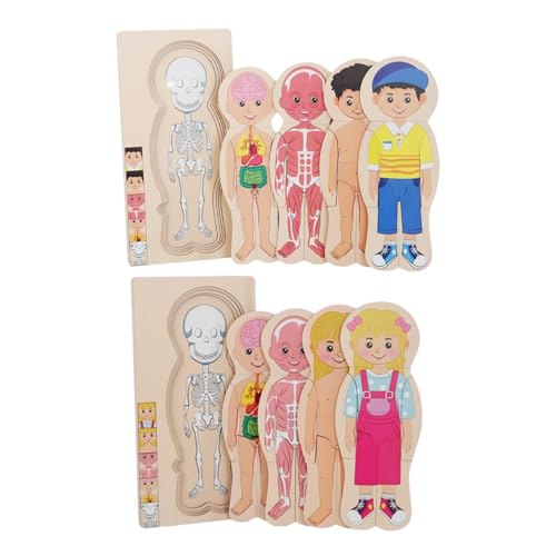 Image of Toy Wooden Body Puzzle for Kids Montessori Puzzles for Baby Girls Boys Children Boy