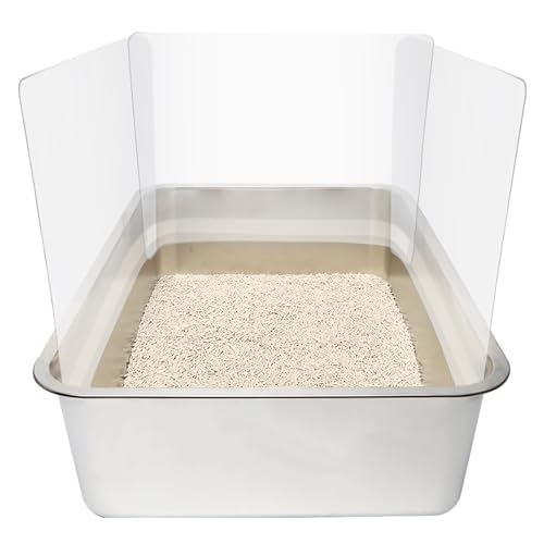YOILES 3PCS Cat Litter Box Pee Shields,Transparent Easy Clean Splash