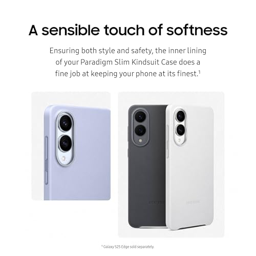 Image of Samsung Galaxy S25 Edge Kindsuit Phone Case, Protective Cover, Stylish Design, Durable Soft Inner Lining, EF-VS937PLEGUS, Light Blue