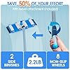 TidyMister 3-in-1 Pool Cleaning Kit Full Set - 18in Rounded End Pool Brush & Ergonomic Pool Vacuum Head with Wheels& Pool Nylon Net Fine Mesh for Above Ground In-ground Pools, Spas, Hot Tubs