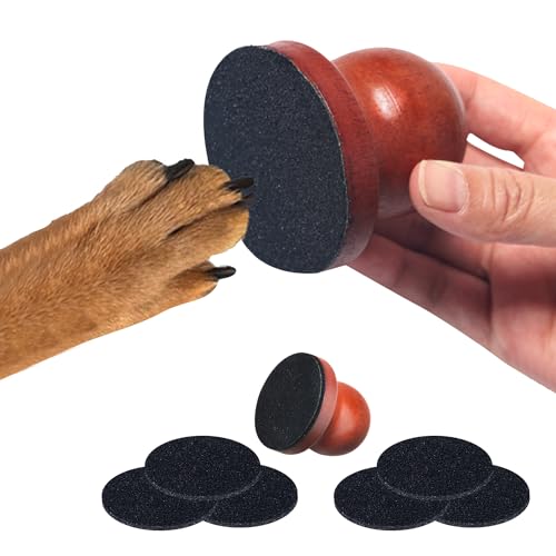 Dog Nail File, Nail File for Dogs Scratch Pad Dogs Stress Free Nail File for Nails for Small Medium Dogs, Cat Nail Grinder Trimmer Quiet Painless Paws Smoothing & Grooming with 6 Replaceable Sandpape