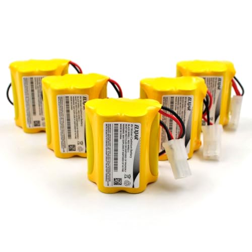 elxjar (5-Pack) 6V 1000mAh Ni-CD Battery Replacement for Aritech 10050205...