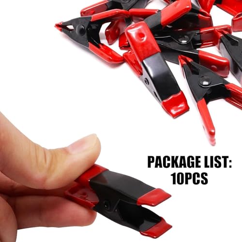 Image of 10Pcs Small Clamps Metal Spring Clamps Small Spring Clamps for Crafts Balloon Archfor 2 Inch Red