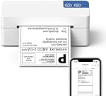 Bluetooth Thermal Shipping Label Printer, 4x6 Portable Thermal Printer with Memory Modules, Works with iPhone, Android, Windows and Mac, Widely Used for USPS UPS Amazon Shopify Etsy, White