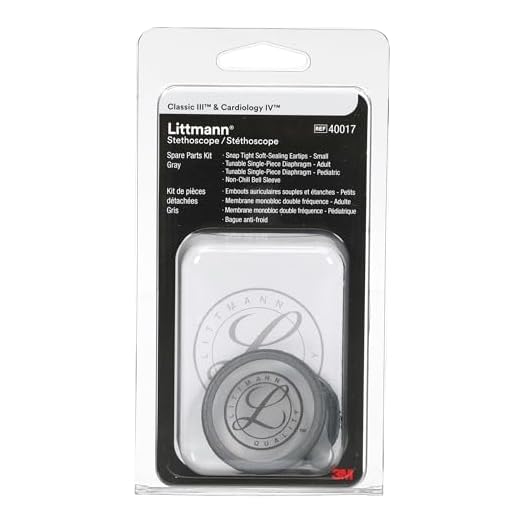 3M Littmann Stethoscope Spare Parts Kit, Classic III and Cardiology IV, Grey, 40017