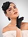 Geyoga 50s Fascinator Hat for Women Funeral Veil Hat Pillbox Cocktail Tea Party Headpiece and Lace Glove(Pearl Black,Pearl Bow)