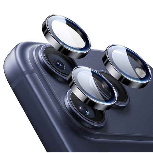 ESR Camera Lens Protector for iPhone 17 Pro Max/ 17 Pro/ 16 Pro Max/ 16 Pro/ 15 Pro Max/ 15 Pro/ 14 Pro Max/ 14 Pro, Ultra-tough HD Individual Camera Protectors, Ultra-thin Tempered Glass, 1 Pack, Black