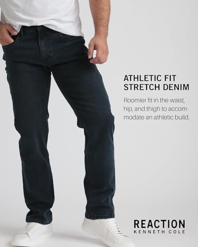 Kenneth Cole REACTION Athletic Fit Jeans for Men - Soft and Flexible Stretch Jeans - Men's Jeans Roomier Fit4