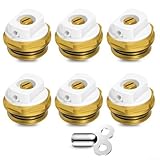 6 Stück Messing Heizkörper-Lüftungsventile 1,27 cm manuelles Entlüftungsventil Set mit Entlüftungsschlüssel für effiziente Heizsystem-Wartung, Hochtemperatur- und Druck-Kupferkonstruktion