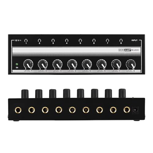 kh HA800 Mixer Headphone Amplifier Audio Amp Ultra Compact 8 Chan...