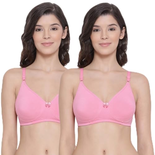 Image of Lyra Women's Moulded Encircled Bra(513) Pack of 2 White & Black,30B