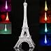 9 Inch Light Up Acrylic LED Eiffel Tower Souvenir w/ Build in Multicolor LED Lights. Battery Included | Centerpiece Decor