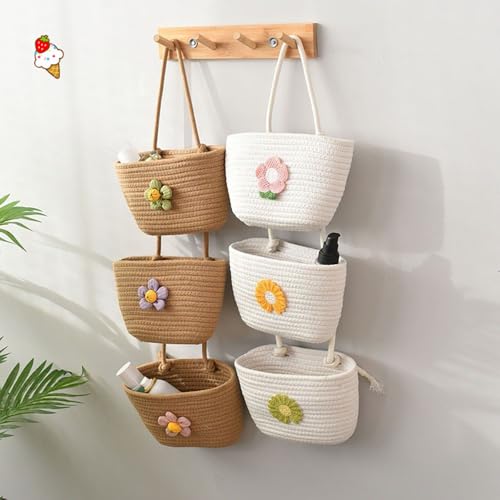 Cestas decorativas de cocina en algodón para almacenar 4