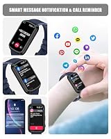 Fitness Tracker, Smart Watch for Women Men with 24/7 Heart Rate/Blood Pressure/Blood Oxygen Monitor,Sleep Tracker,Step & Calorie Counter, IP68 Waterproof Fitness Watches Compatible with Android&iPhone — image 2