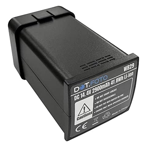 Dot.Foto WB29 Premium 14.4v / 2900mAh Rechargeable Battery for Godox AD200, AD200 Pro, AD300 Pro Flash Cover