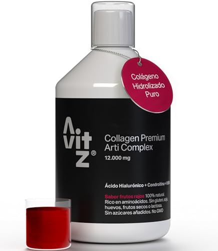 Colageno con Acido Hialuronico Liquido Bebible Hidrolizado Puro Recuperacion Muscular Tendones Dolor Articular Sabor Delicioso contiene Vitamina C y D Curcuma MSM Glucosamina Condroitina Tipo 1 2 y 3