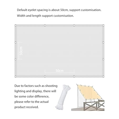 Voiles d'ombrage de balcon 50x180 cm pour ombrager une terrasse ou un patio avec oeillets - 7