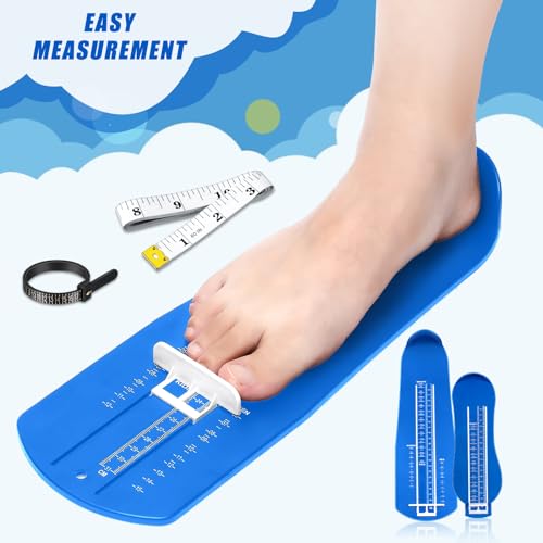 Weewooday 2 Pcs Foot Measurement Devices Shoes Size Measuring Devices with Tape and Ring Sizer, Us Size(Blue,Stylish) by Weewooday - Image 4