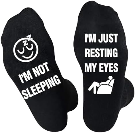 AGRIMONY Funny Socks for Men Women Teenage Boys - Do Not Disturb I'm Novelty Funky Fun Crazy Crew Cotton Socks Gifts Christmas Stocking