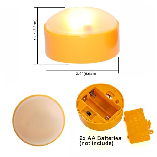 Image of CANDLE CHOICE Halloween LED Pumpkin Lights with Remote Timers Battery Operated Jack-O-Lantern Lights Bright Flickering Flameless Electric Candles for Halloween Decorations Gifts Orange Color 8 Pack
