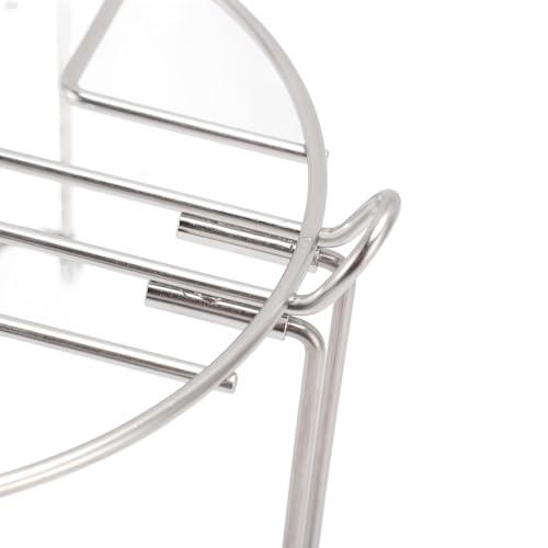 AUNMAS Getränkespender Ständer, 15.5cm/6.1in Beinhöhe Edelstahl Arbeitsplattenständer 23.5cm/9.3in Durchmesser Wasserfilter Ständer mit Haken für Garten, Outdoor-Party, Wohnmobil, Camping