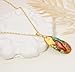 Wovanoo Stone Necklaces for Women Teardrop Gemstone Pendant Necklace 14K Natural Stone Chain Necklaces Colorful Gold