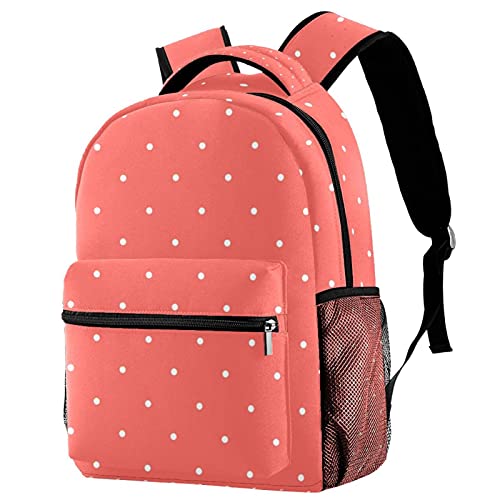 Sac à dos de voyage pour les vacances scolaires motif pois rose